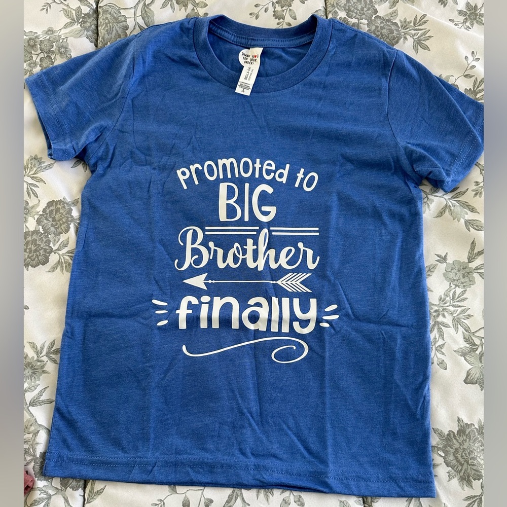 NWOT Promoted To Big Brother Boys Tee - Baby Reveal